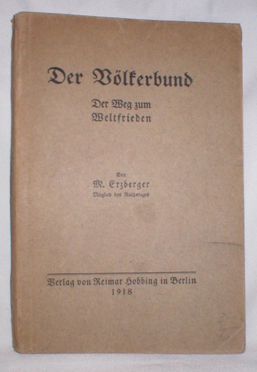 Image for Der Volkerbund; Der Veg Zum Weltfrieden