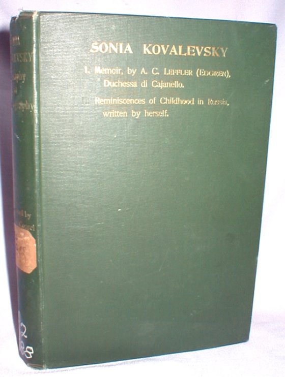 Image for Sonia Kovalevsky; Biography and Autobiography