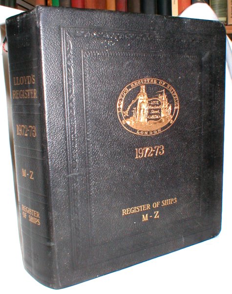Image for Register Book 1972-73; Register of Ships M-Z