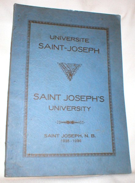Image for Universite Saint- Joseph ; Saint Joseph, N.B. 1935-1936