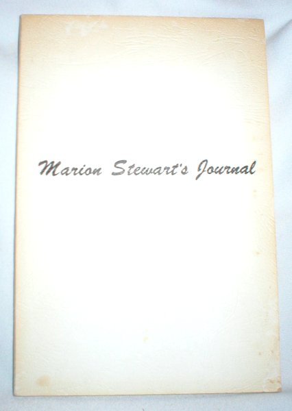 Image for Marion Stewart's Journal