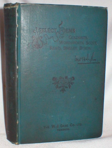 Image for Select Poems; Goldsmith, Wordsworth, Scott, Keats, Shelley, Byron