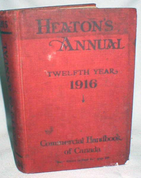 Image for Heaton's Annual;The Commercial Handbook of Canada and Boards of Trade Register