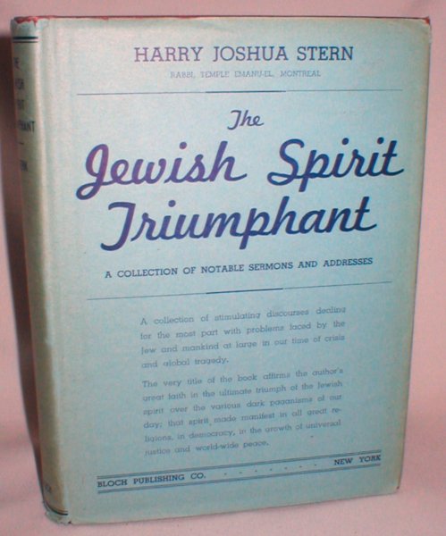 Image for The Jewish Spirit Triumphant; A Collection of Addresses