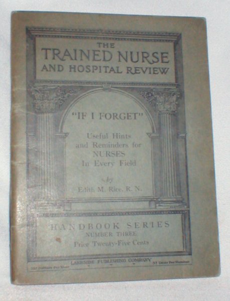 Image for The Trained Nurse and Hospital Review (Handbook Series Number Three)