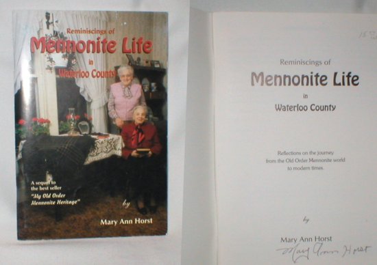 Image for Reminiscences of Mennonite Life in Waterloo County