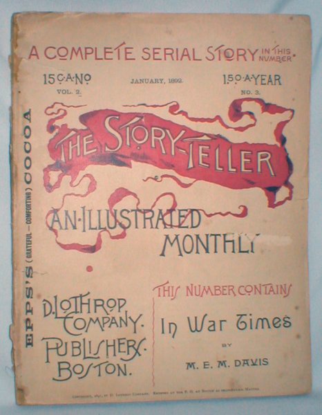 Image for The Story-Teller; An Illustrated Monthly, Vol. 2, No. 3, Jan.1892