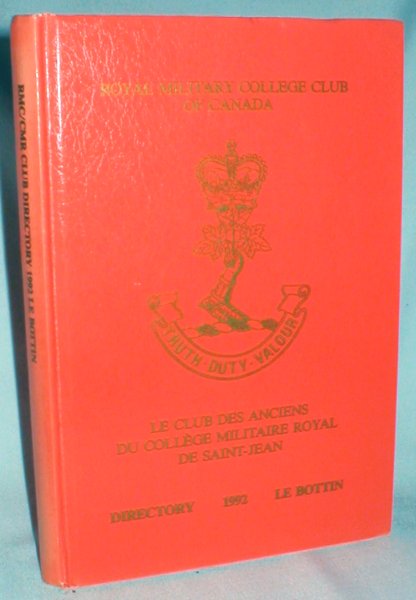 Image for Directory of Ex-Cadets (1992): Royal Military College Club of Canada