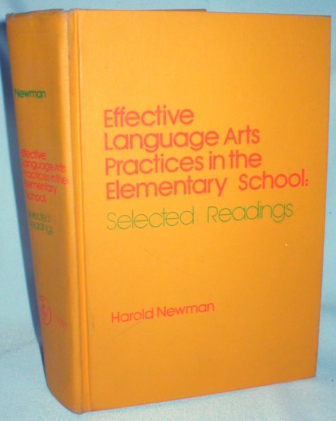 Image for Effective Language Arts Practices in the Elementary School; Selected Readings