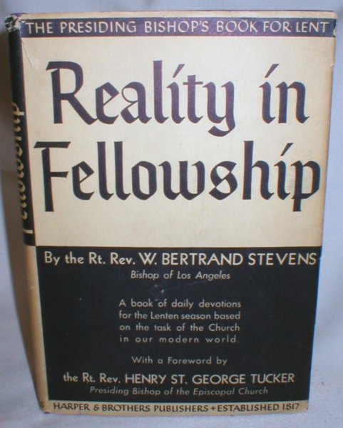Image for Reality in Fellowship; The Presiding Bishop's Book for Lent 1939