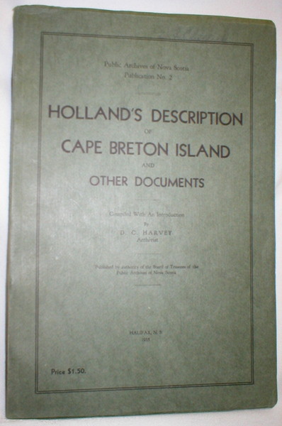 Image for Holland's Description of Cape Breton Island and Other Documents