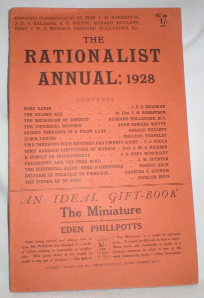 Image for The Rationalist Annual: 1928