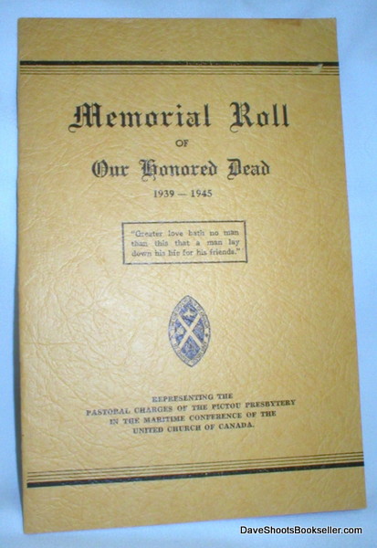 Image for Memorial Roll of Our Honored Dead 1939-1945