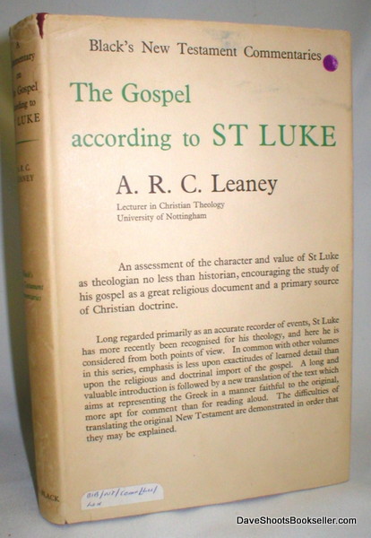 Image for The Gospel According to St. Luke (Black's New Testament Commentaries)
