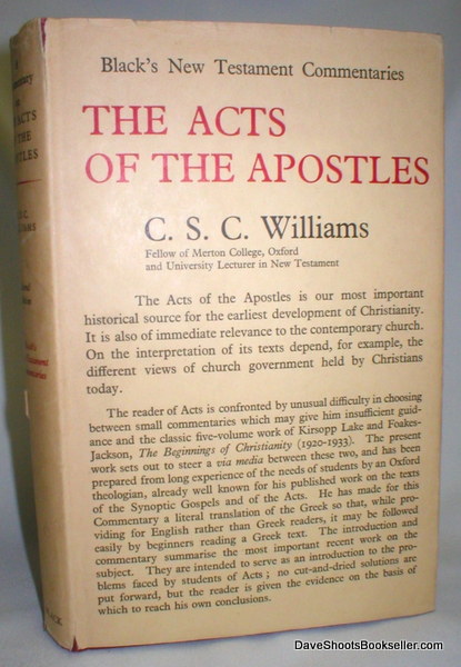 Image for A Commentary on the Acts of the Apostles (Black's New Testament Commentaries)