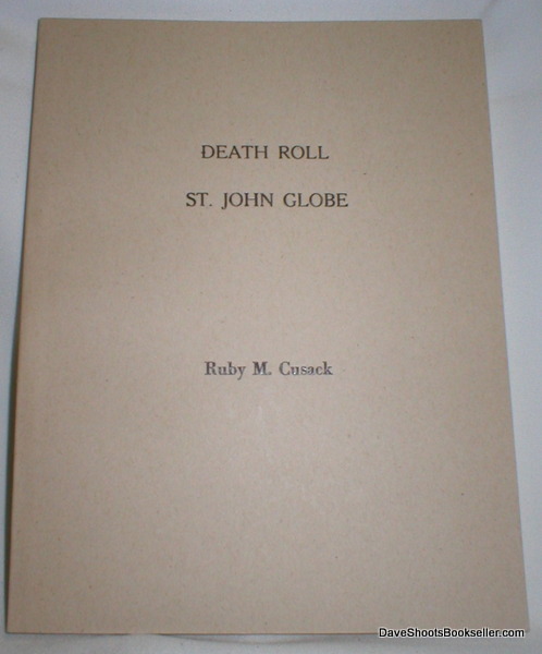 Image for Index to Death Roll; St. John Globe 1897-1926