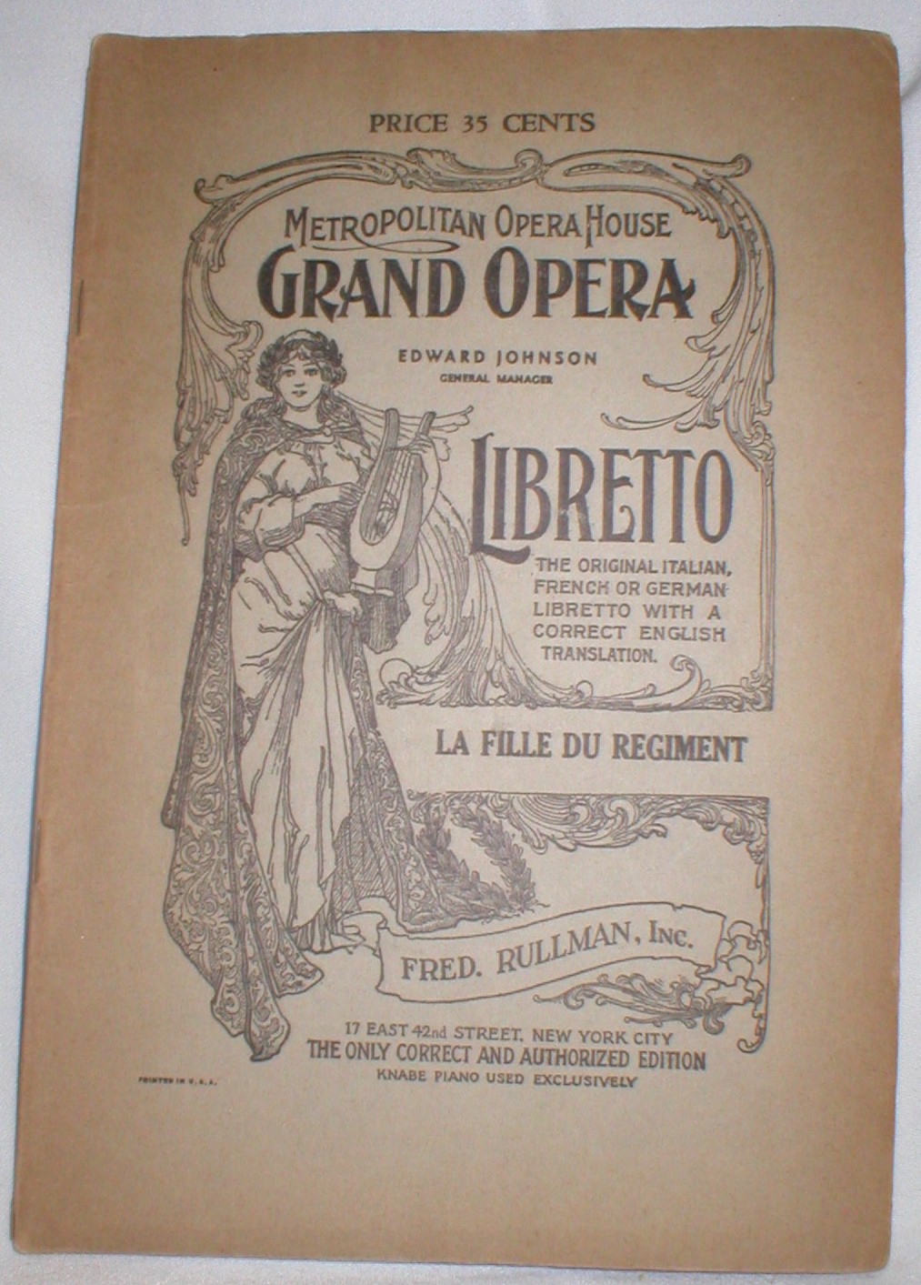 Image for The Daughter of the Regiment Libretto