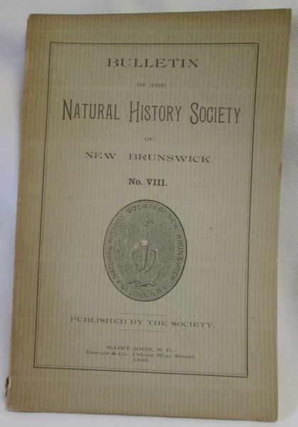 Image for Bulletin of the Natural History Society of New Brunswick. No. VIII