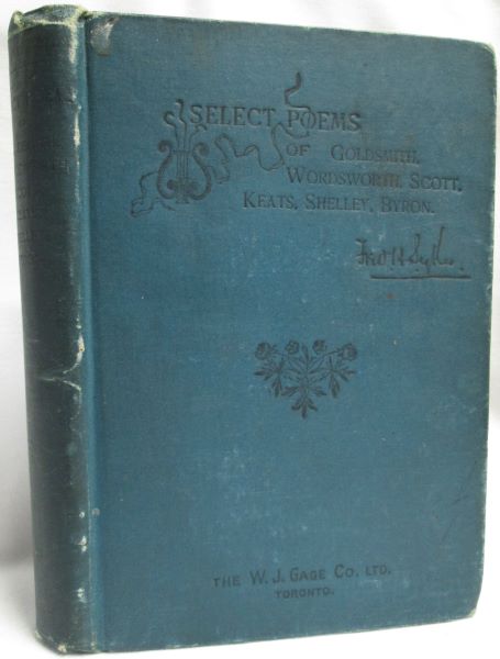 Image for Select Poems; Goldsmith, Wordsworth, Scott, Keats, Shelley, Byron